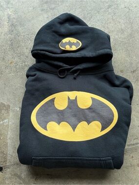 Batman Logo Black & Yellow Pullover Hoodie - Official Character Graphic